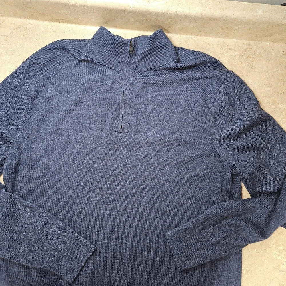 Banana Republic Sweater Men XL Blue Italian Merino Wool Cabincore Cozy Preppy‎